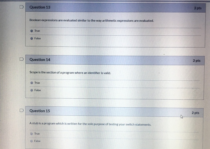 Solved Question 3 2 pts Comments for functions should | Chegg.com