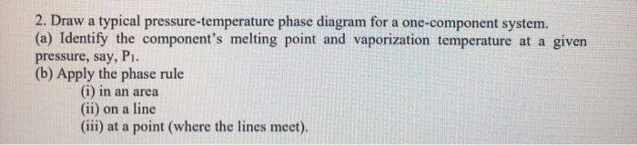 Solved 2. Draw a typical pressure-temperature phase diagram | Chegg.com