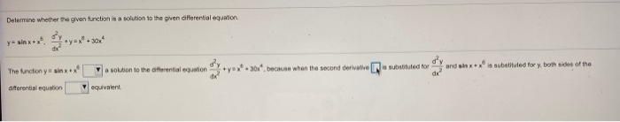 Solved Determine whether the given function is a solution to | Chegg.com