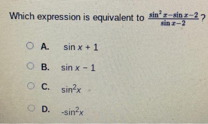 is sin x 2 the same as 2sinx