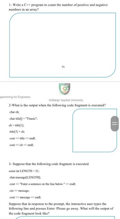 Solved 1. Write a C++ program to count the number of | Chegg.com