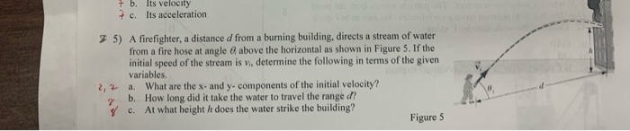 Solved + B. Ils Velocity 7c. Its acceleration * 5) A | Chegg.com