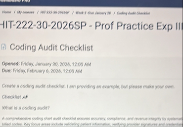 Solved HIT-222-30-2026SP - ﻿Prof Practice Exp IIIG) ﻿Coding | Chegg.com