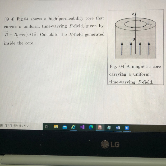 Solved ZA E [Q_4] Fig.04 shows a high-permeability core that | Chegg.com