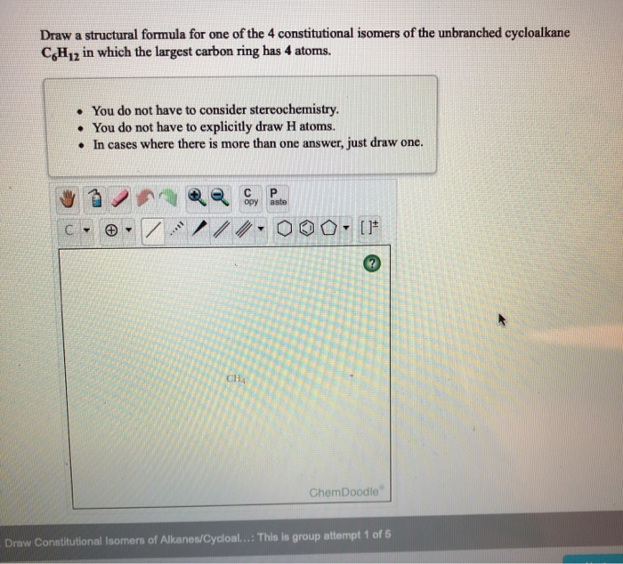 Solved Draw a structural formula for one of the 4 | Chegg.com