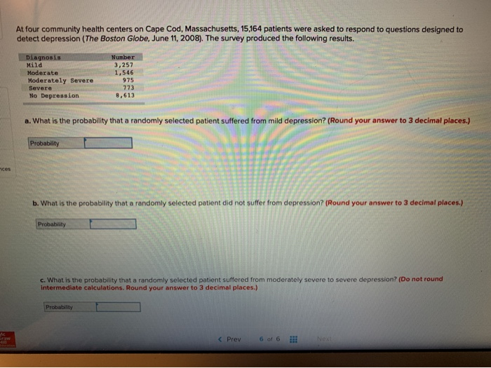 Solved At four community health centers on Cape Cod, | Chegg.com