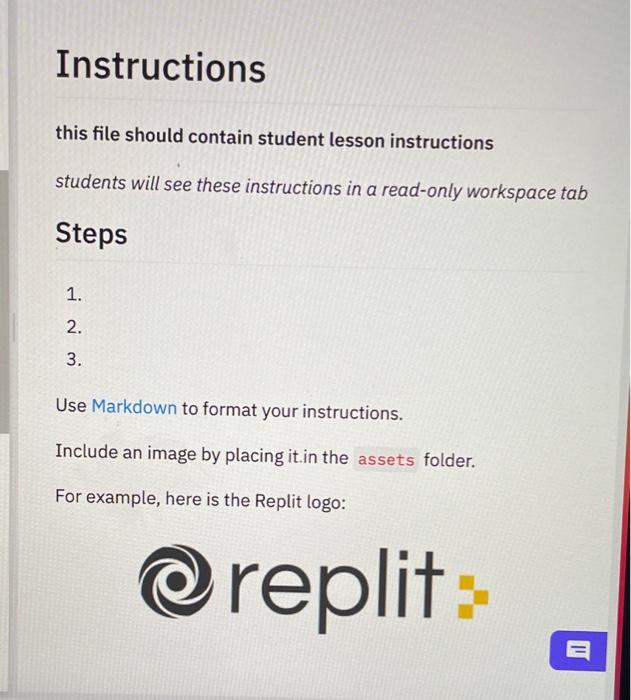 Solved Instructions this file should contain student lesson | Chegg.com