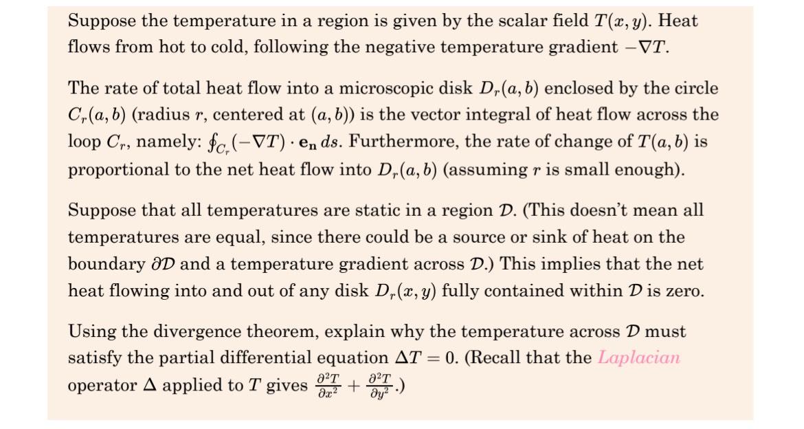 Solved Suppose the temperature in a region is given by the