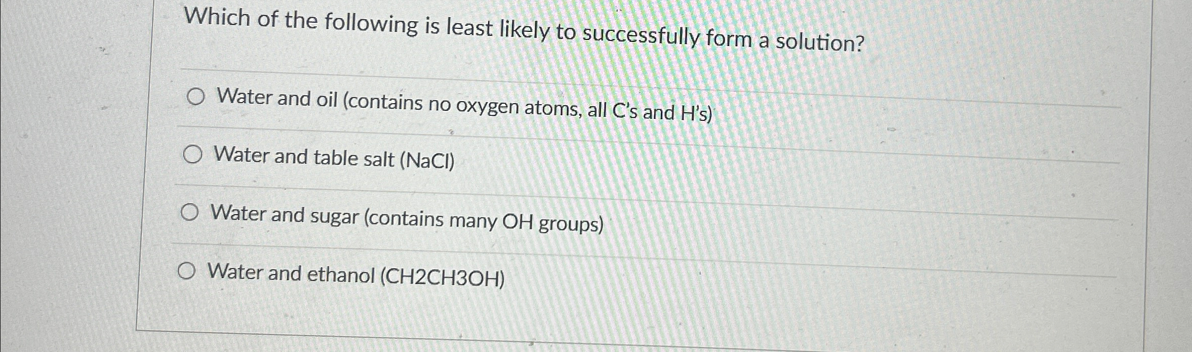 Solved Which of the following is least likely to | Chegg.com
