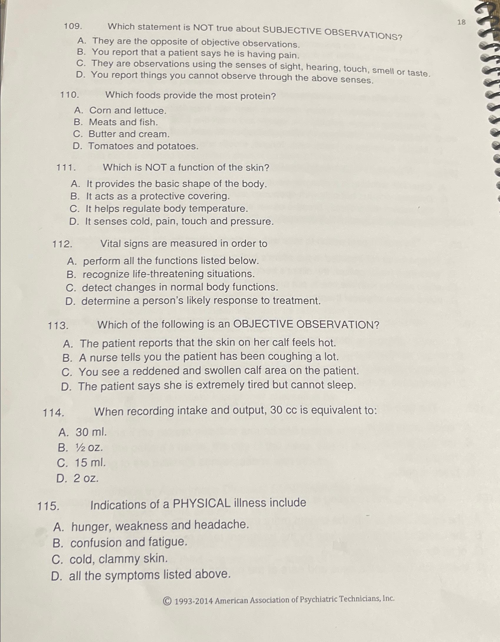 Solved 18109. ﻿Which statement is NOT true about SUBJECTIVE | Chegg.com