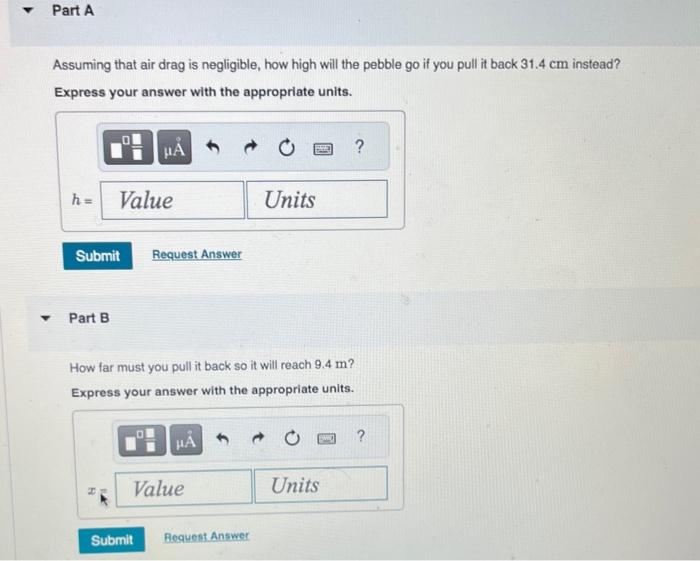 Solved A slingshot obeying Hooke's law is used to launch