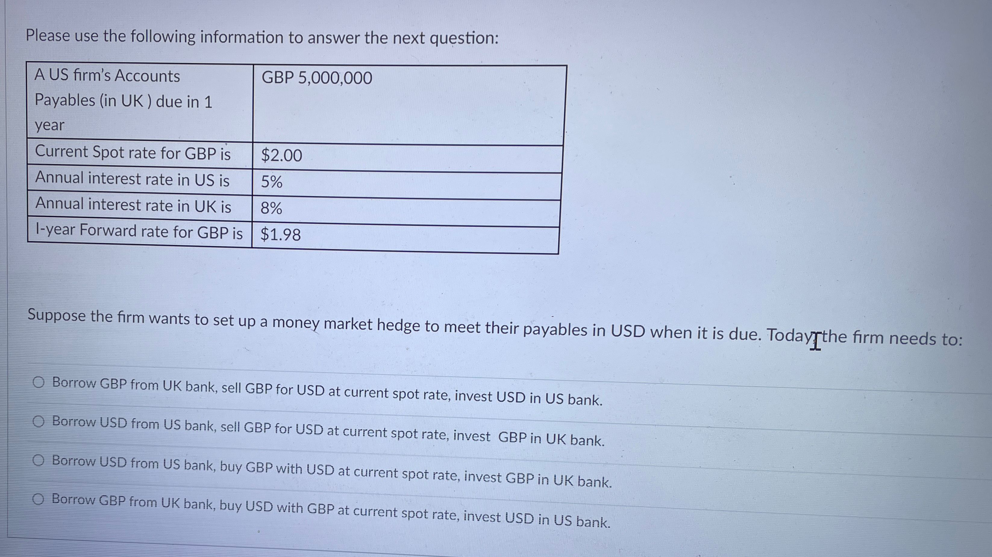 Solved Please use the following information to answer the | Chegg.com