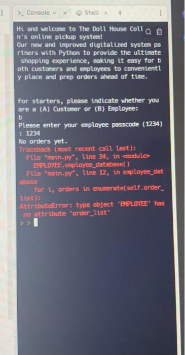 Solved PYTHON- Hi! the following is a sample from a code | Chegg.com
