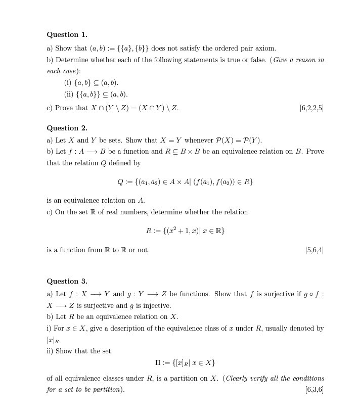 It S Elements Of Set Theory Please Answer All Ques Chegg Com