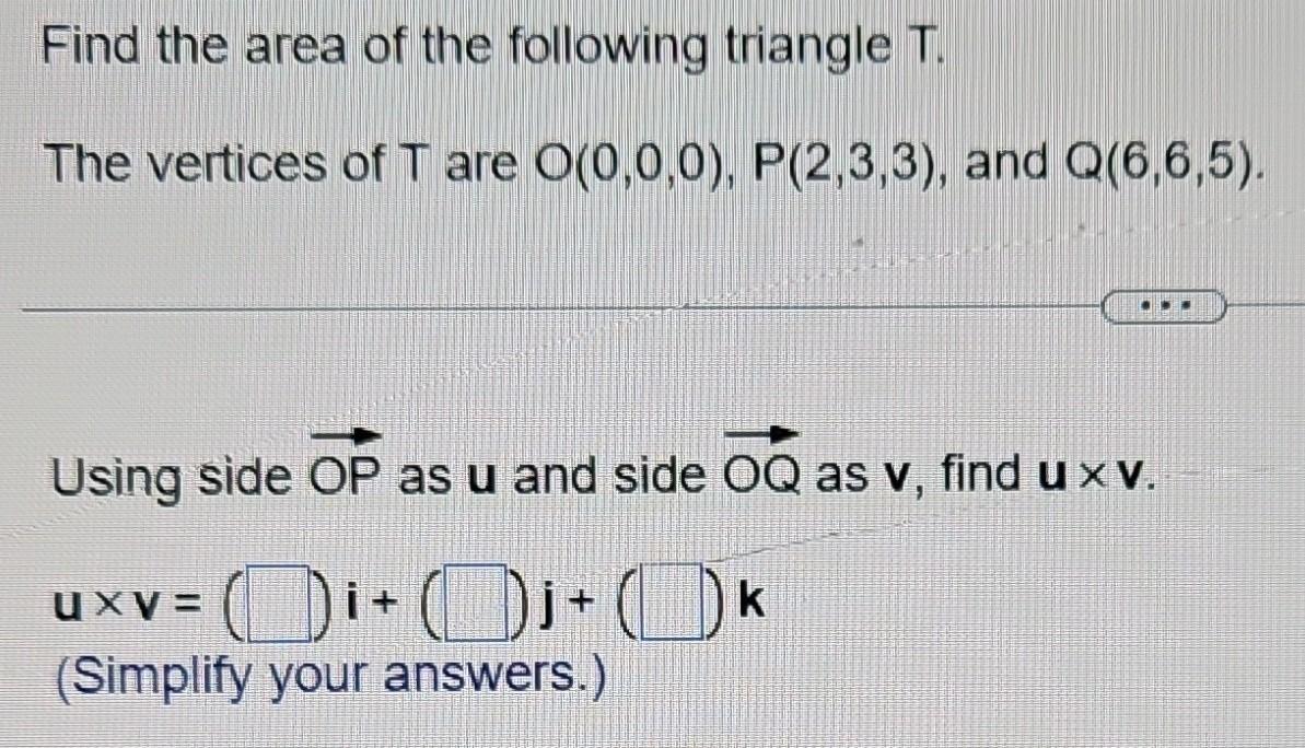 Solved For The Given Points A,B, And C Find The Area Of The | Chegg.com