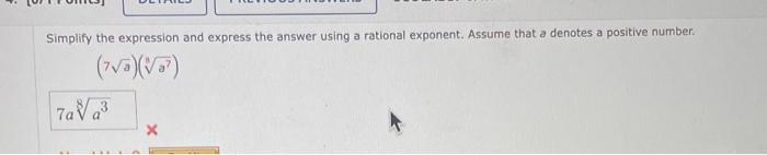 Solved Simplify the expression and express the answer using | Chegg.com