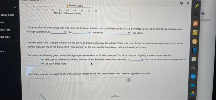 Solved The following graph represents the money market in a | Chegg.com