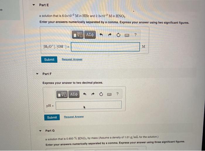 Solved For Each Strong Acid Solutions, Determine [H3O+], | Chegg.com