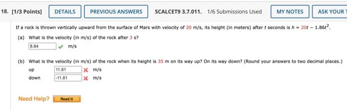 Solved 3. [-12 Points] DETAILS SCALCET9 3.1.086. 0/6 | Chegg.com