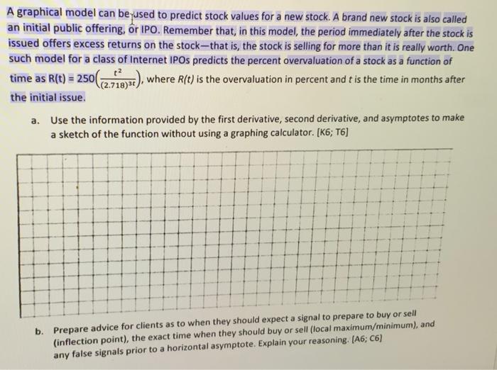 A graphical model can be used to predict stock values | Chegg.com