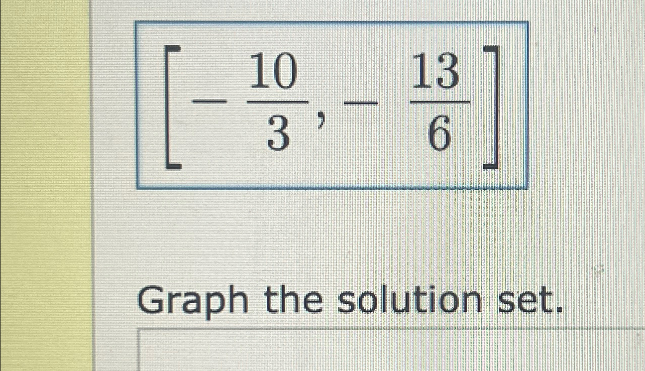 -103,-136Graph The Solution Set. | Chegg.com