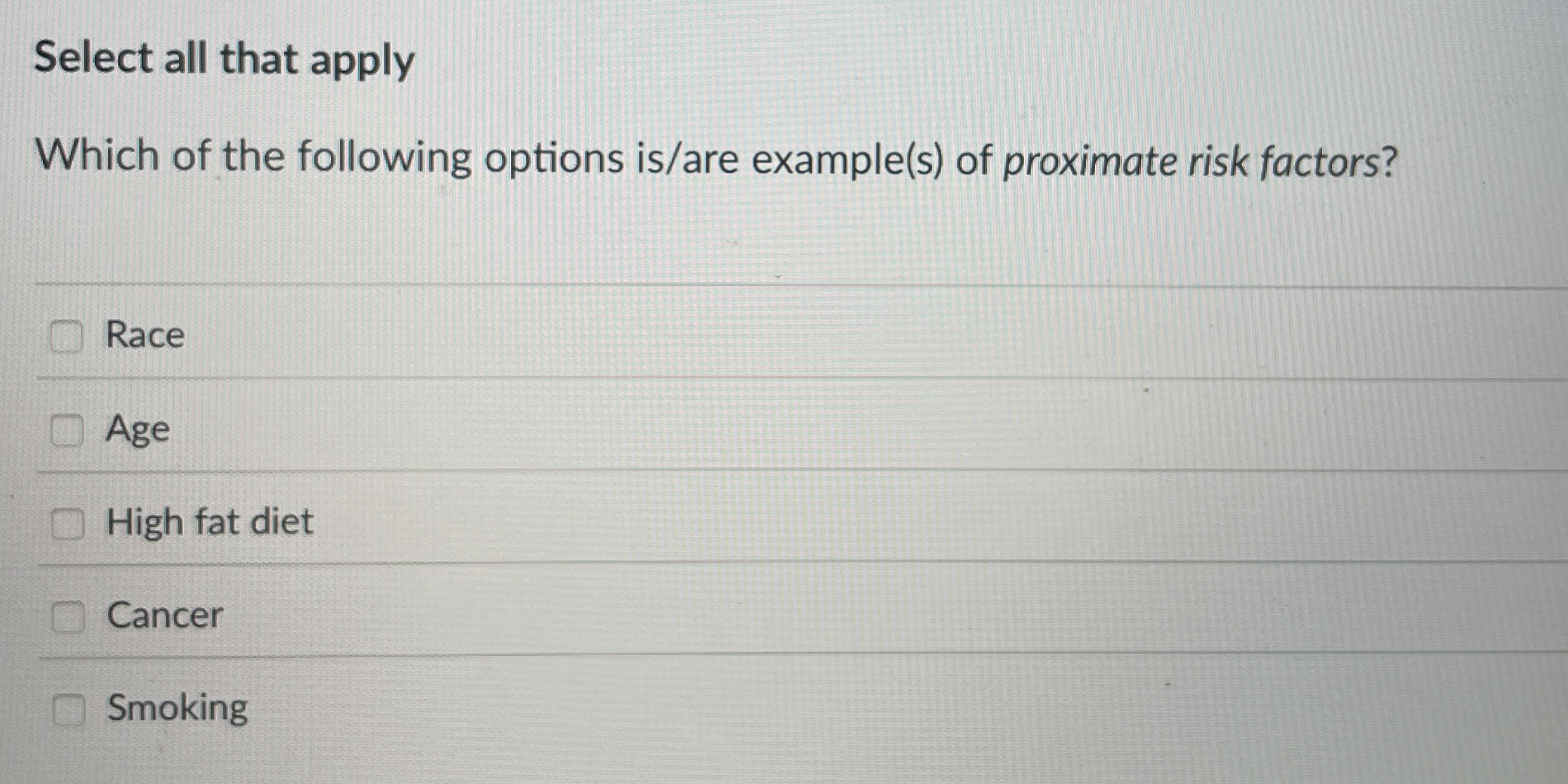 Solved Select all that applyWhich of the following options | Chegg.com
