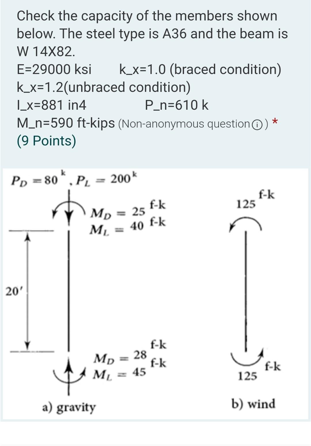 Solved Check The Capacity Of The Members Shown Below The Chegg Com