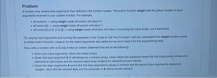 Solved Problem A function may receive less arguments than | Chegg.com