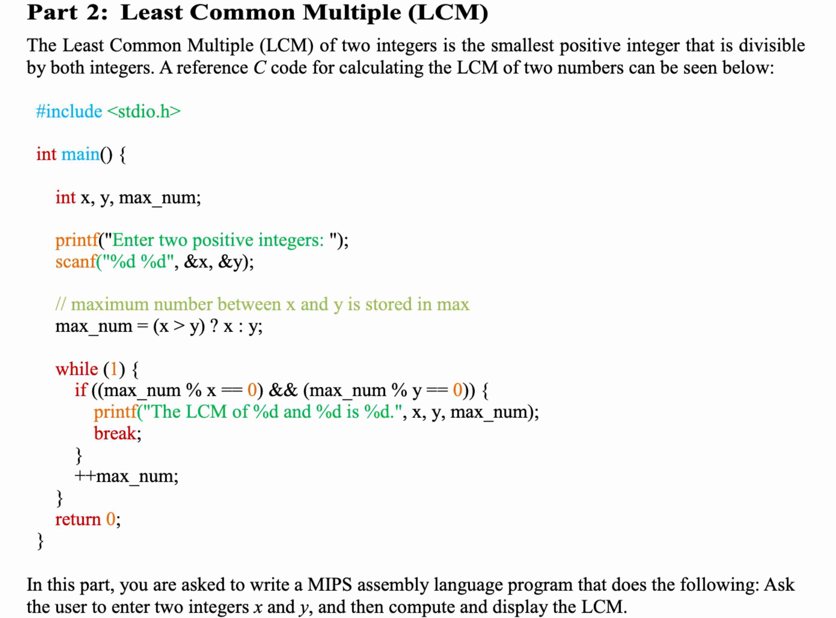 Part 2: Least Common Multiple (LCM)The Least Common | Chegg.com
