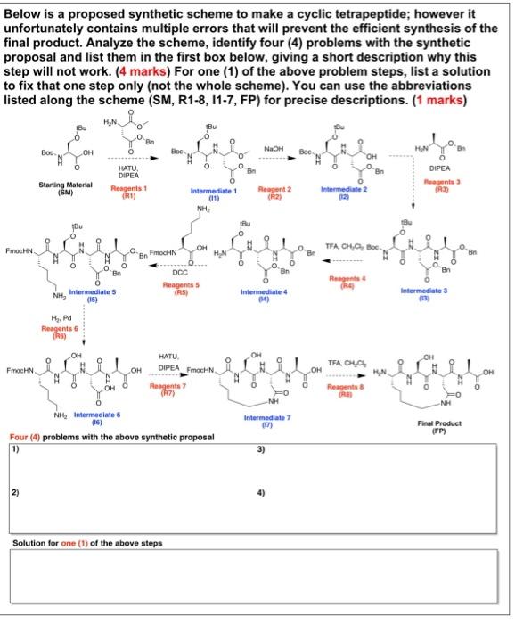 Solved Below is a proposed synthetic scheme to make a cyclic | Chegg.com