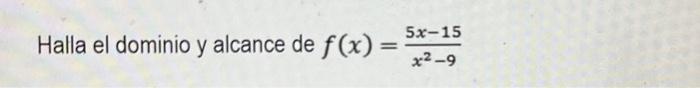 \( f(x)=\frac{5 x-15}{x^{2}-9} \)