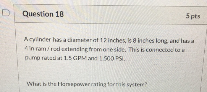 Solved Question 17 5 pts A cylinder has a diameter of 12 | Chegg.com