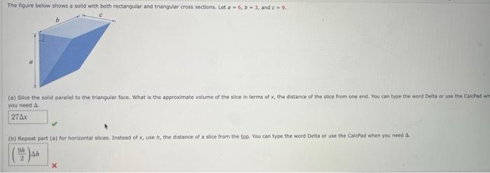 Solved The nigure below shows a solid with both rectangular | Chegg.com