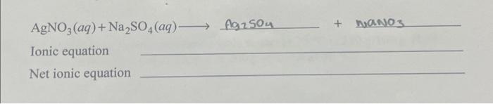 Agno3aqna2so4aq Ag2so4 Mano3 Ionic Equation 0072