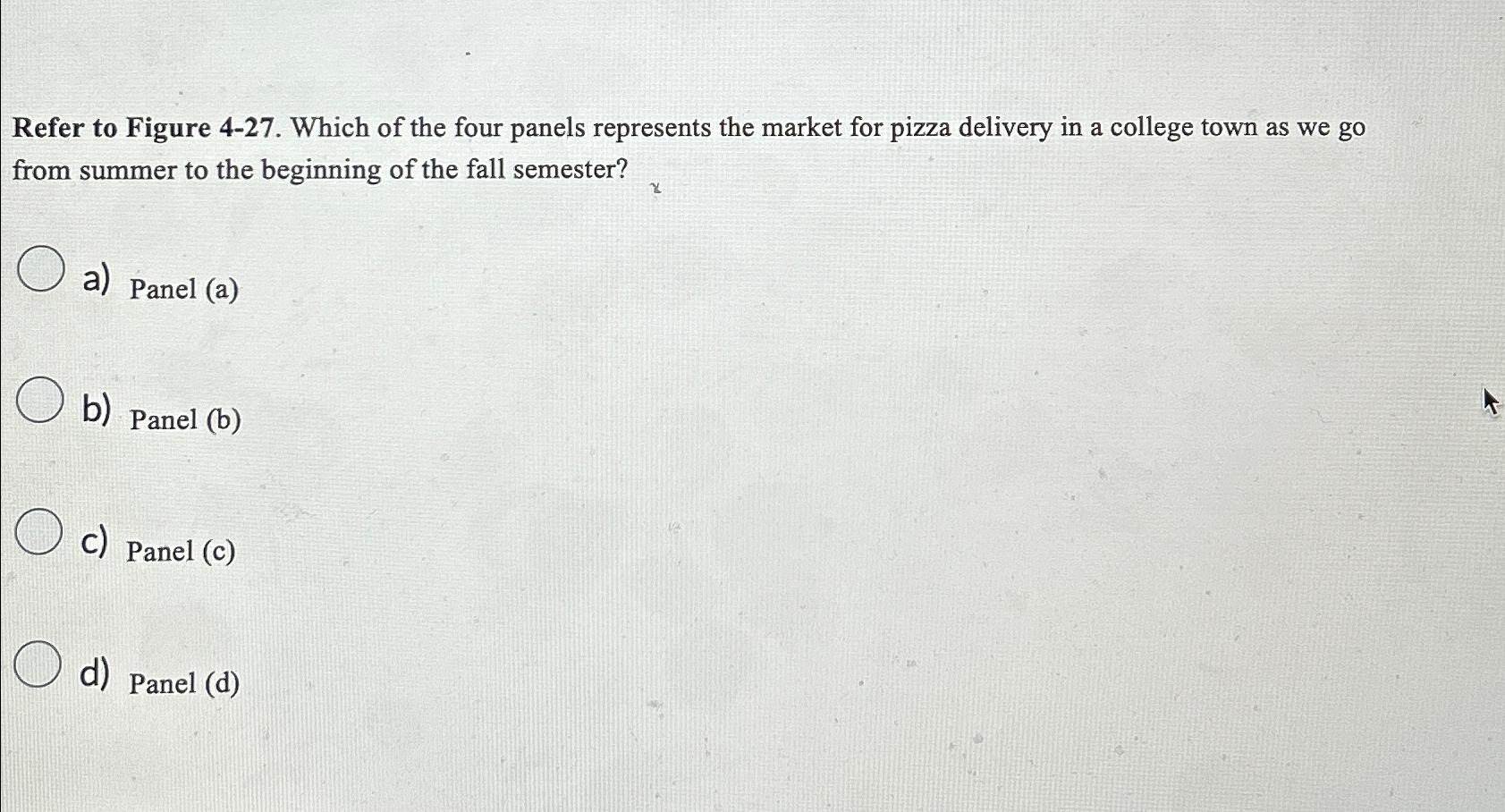 Solved Refer To Figure 4-27. ﻿Which Of The Four Panels | Chegg.com