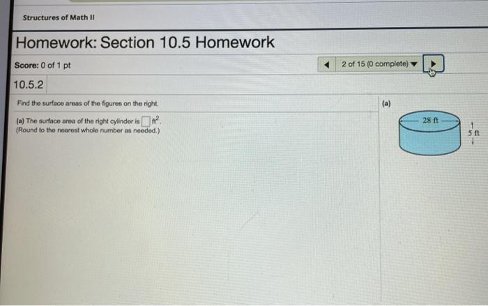Solved Structures of Math II Homework: Section 10.5 Homework | Chegg.com