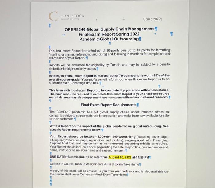 CONESTOGA Spring2022ई