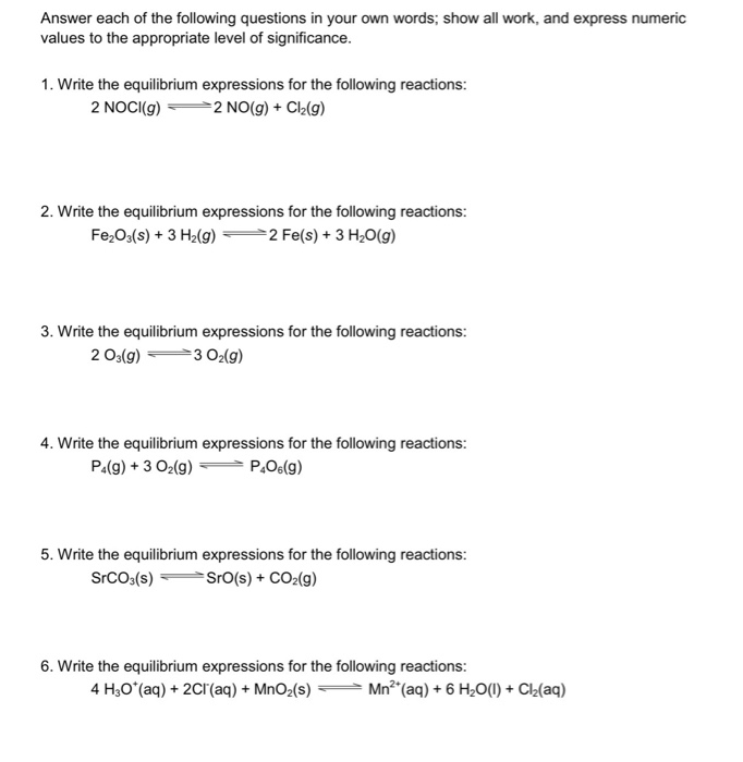 Solved Answer each of the following questions in your own | Chegg.com