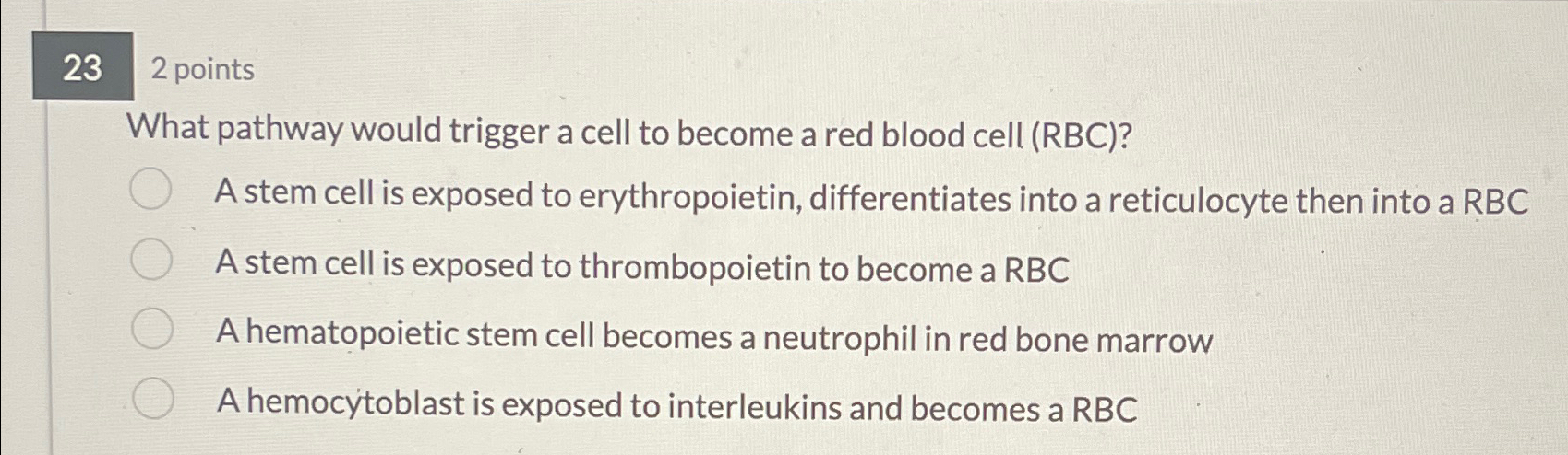 Solved 232 ﻿pointsWhat pathway would trigger a cell to | Chegg.com