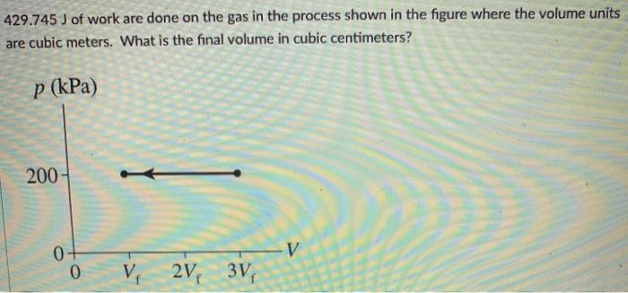 Solved 429.745 J of work are done on the gas in the process | Chegg.com