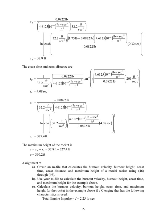 As example suppose a model rocket using an A engine