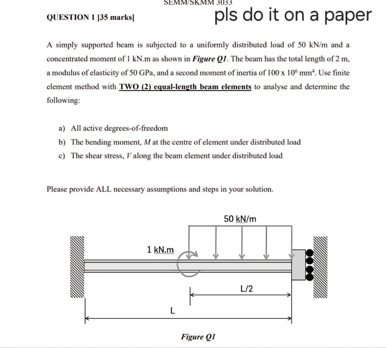 Solved QUESTION 1 [35 ﻿marks]pls do it on a paperA simply | Chegg.com