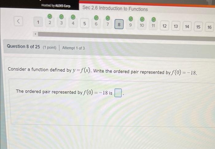 Solved Part: 2/8 Part 3 of 8 (c) Function notation for the | Chegg.com