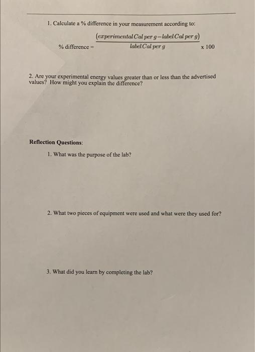 Solved Energyofpeanut.docx CHEM 121 Energy of a Peanut Lab