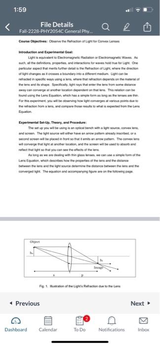 Solved 1. were you able to find that the image distance and | Chegg.com