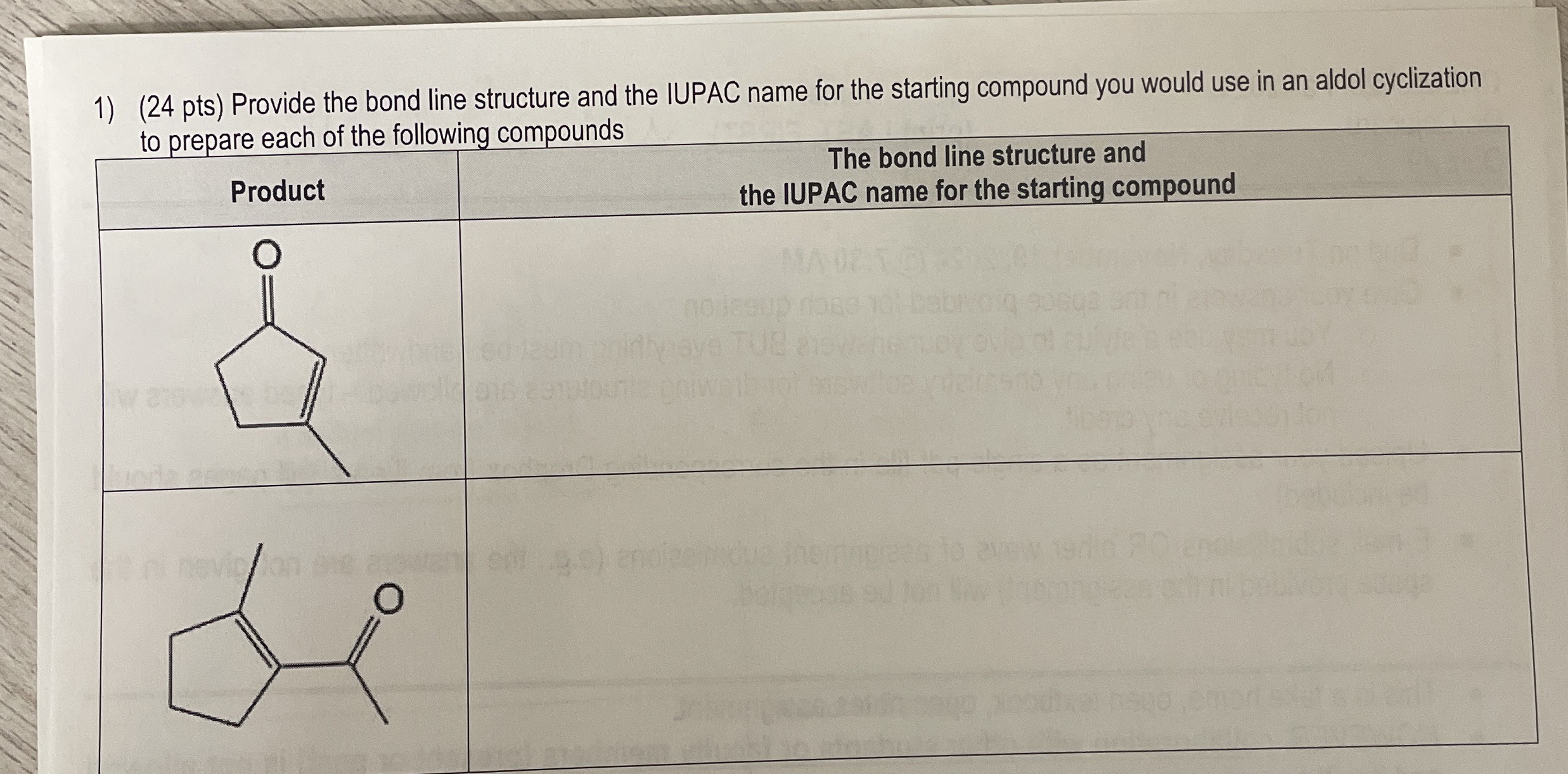 Solved By An Expert Pts Provide The Bond Line Structure And The Chegg Com