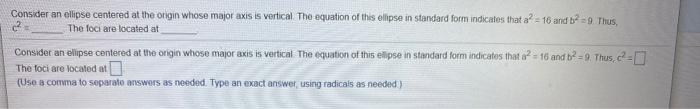 Solved Consider an ellipse centered at the origin whose | Chegg.com