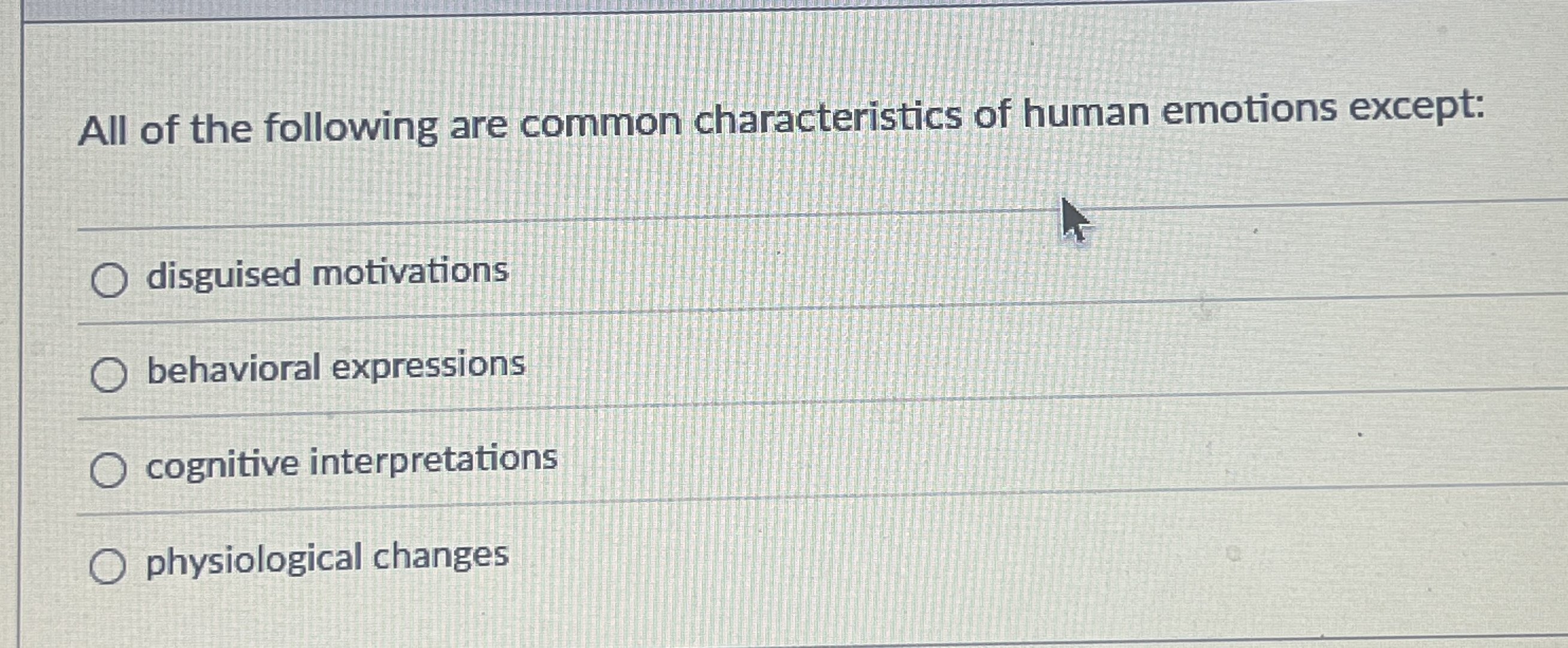 Solved All of the following are common characteristics of | Chegg.com
