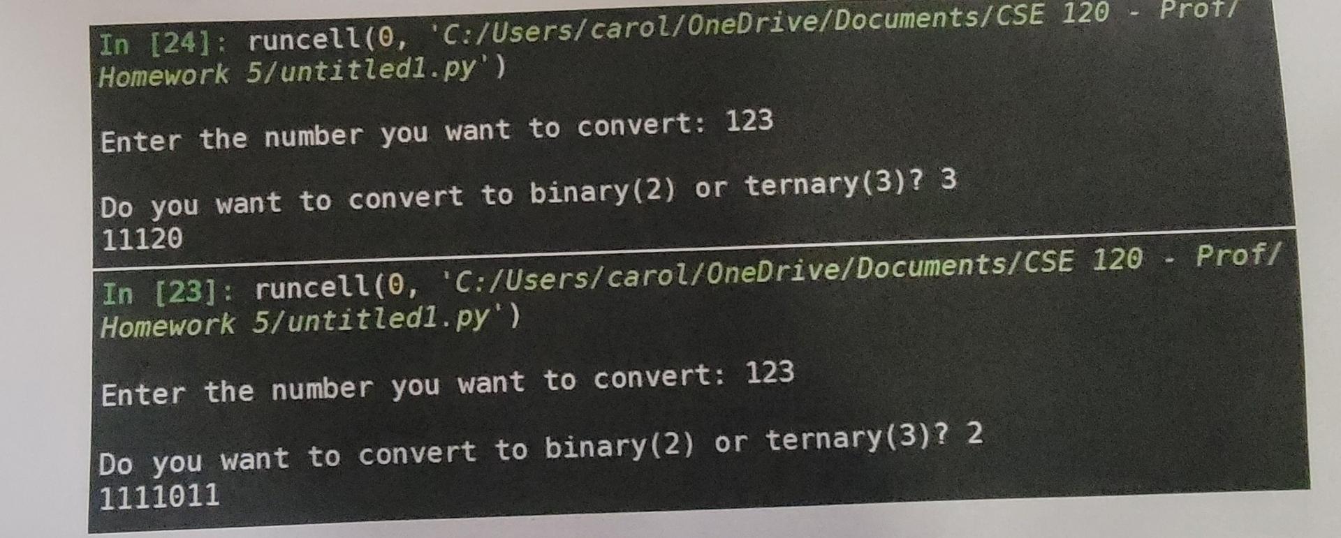 Solved Problem 1 - base_converter.py Write a program which | Chegg.com