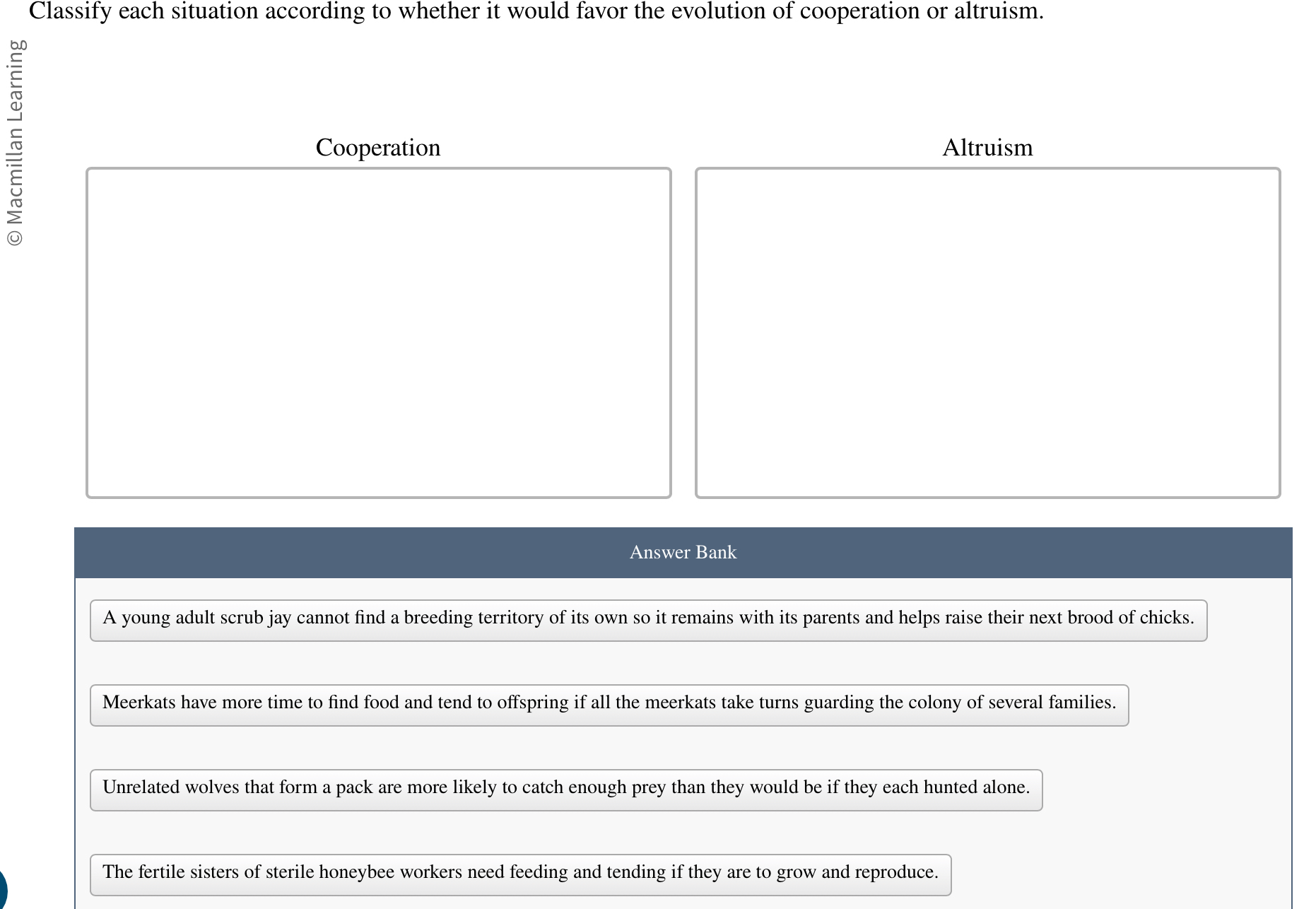 Solved Classify each situation according to whether it would | Chegg.com
